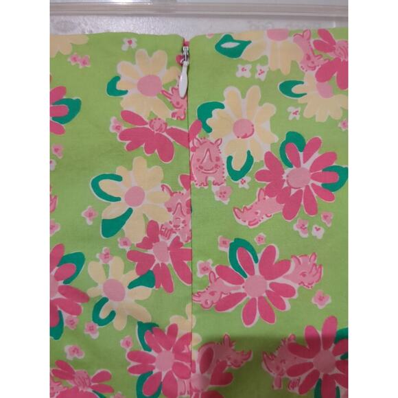 Women’s Lilly Pulitzer 6 Floral & Rhino Print Mini Skirt Skort Vacation Colorful - Picture 3 of 11